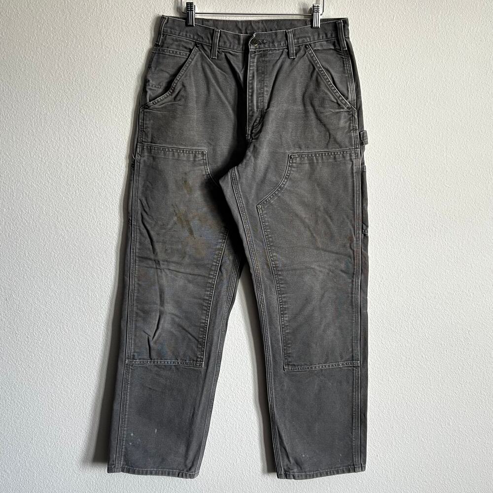 Carhartt B136 GVL gray double knee work wear carpenter pants